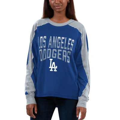 Shop G-iii 4her By Carl Banks Royal/white Los Angeles Dodgers Smash Raglan Long Sleeve T-shirt