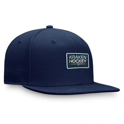 Shop Fanatics Branded  Deep Sea Blue Seattle Kraken Authentic Pro Prime Snapback Hat In Navy