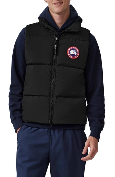 Shop Canada Goose Lawrence Water Repellent 750 Fill Power Down Puffer Vest In Black