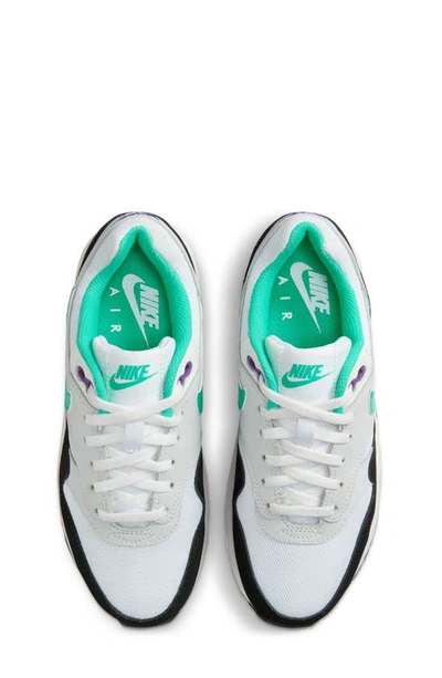 Shop Nike Kids' Air Max 1 Sneaker In White/ Hyper Jade/ Platinum
