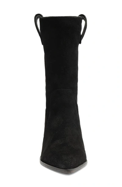 Schutz Mackie Pointed Toe Bootie In Black