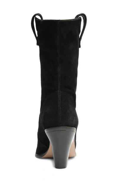 Schutz Mackie Pointed Toe Bootie In Black