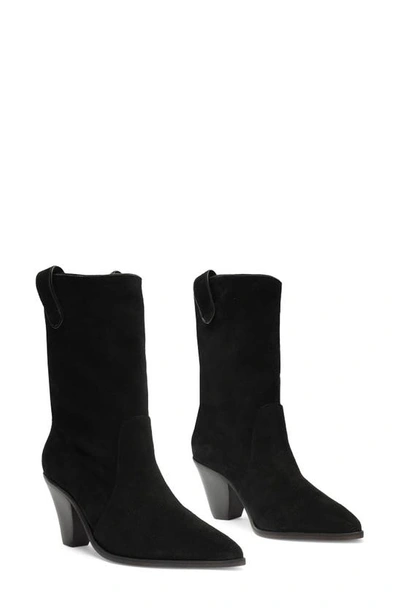Schutz Mackie Pointed Toe Bootie In Black