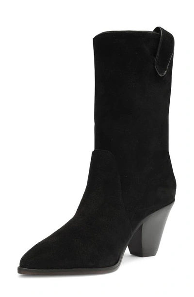 Schutz Mackie Pointed Toe Bootie In Black