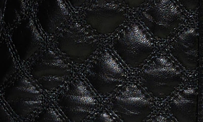 Shop Maceoo Croc Embossed Lambskin Leather Moto Jacket In Black