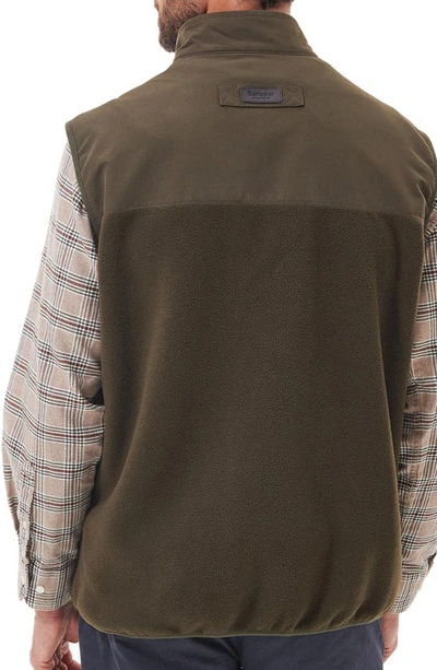 Shop Barbour Country Fleece Vest In Olive