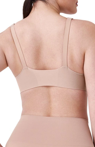 Spanx Adjustable Plunge Wireless Bra In Toasted Oatmeal