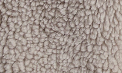 Shop Varley Myla High Pile Fleece Jacket In Chateau Grey/ Sandshell