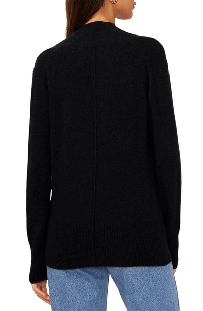1.state Cross Front Long Sleeve Sweater In Rich Black