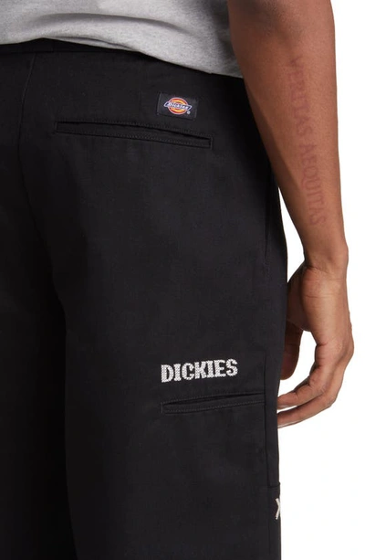 Shop Dickies Wichita Double Knee Embroidered Twill Pants In Black