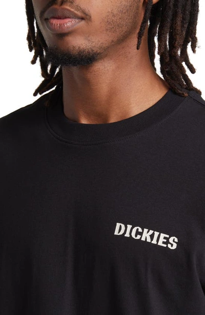 Shop Dickies Hays Logo Graphic Long Sleeve T-shirt In Knit Black
