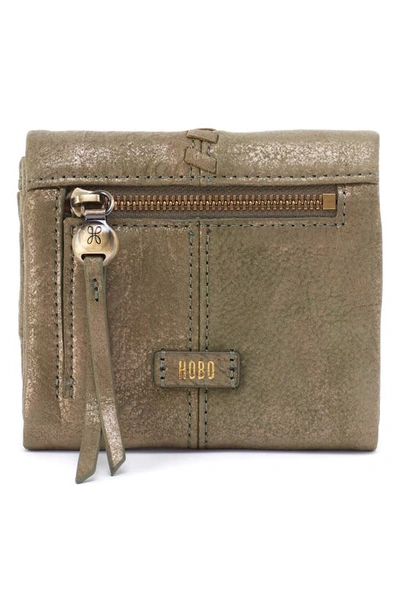 Shop Hobo Mini Keen Leather Trifold Wallet In Golden Fir