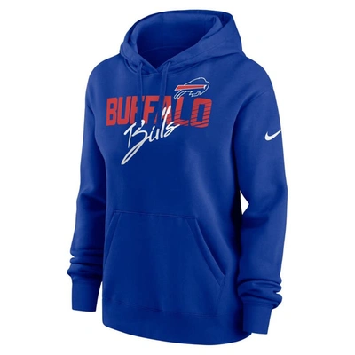 Shop Nike Royal Buffalo Bills Wordmark Club Fleece Pullover Hoodie
