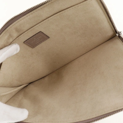Pre-owned Louis Vuitton Pochette Jour Brown Leather Clutch Bag ()