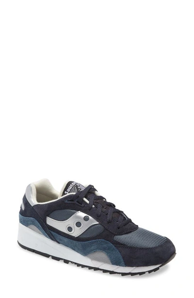 Shop Saucony Shadow 6000 Sneaker In Navy/ Silver