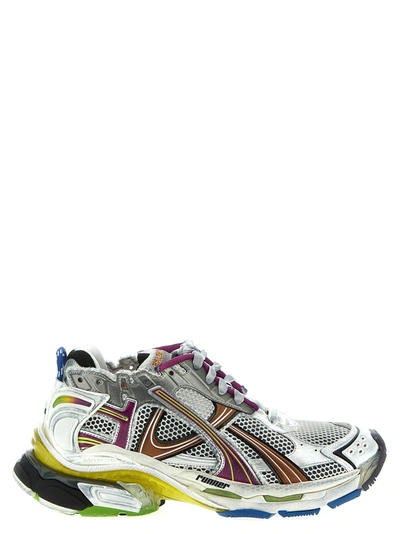 Shop Balenciaga Runner Sneakers Multicolor
