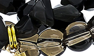 Shop Panacea Smokey Stone Stretch Bracelet Set In Black
