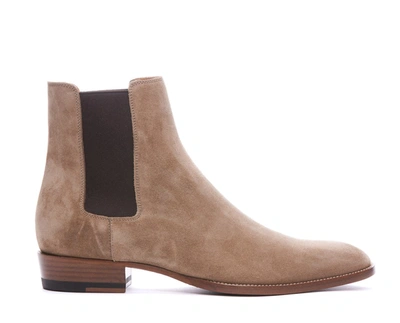 Shop Saint Laurent Boots In Beige