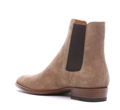 Shop Saint Laurent Boots In Beige