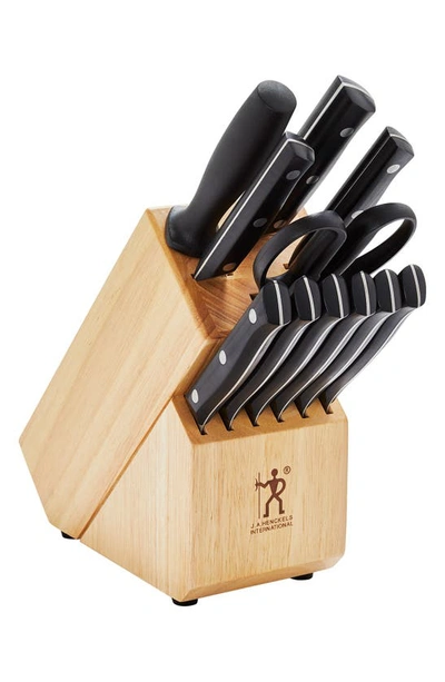 Shop Zwilling 12-piece Stainless Steel Knife Block Set In Cherry Brown