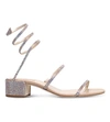 RENÉ CAOVILLA Twirl Swarovski-embellished silk heeled sandals