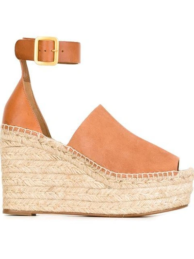 Shop Chloé 'isa' Wedge Sandals