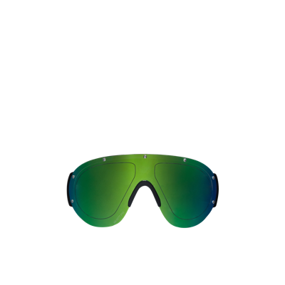 Shop Moncler Rapide Shield Sunglasses Black In Noir