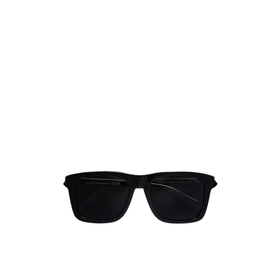 Shop Moncler Colada Squared Sunglasses Black In Noir