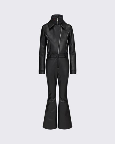 Shop Perfect Moment Cameron Ski Suit In Black-faux-leather