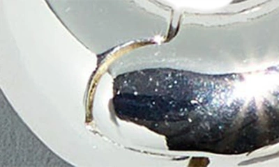 Shop Madewell Puffy Hoop Earrings In Polished Silver