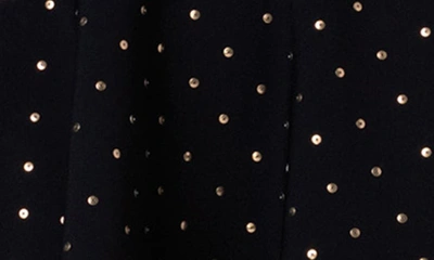 Akris Punto Polka Dot Stud-embellished Flared Mini Dress In Black