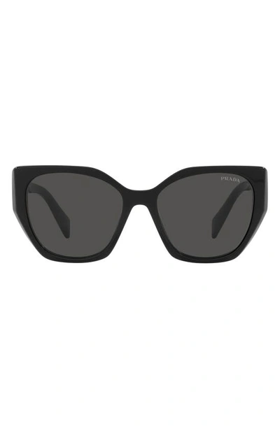 Shop Prada 53mm Cat Eye Sunglasses In Black