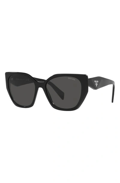 Prada 53mm Cat Eye Sunglasses In Black
