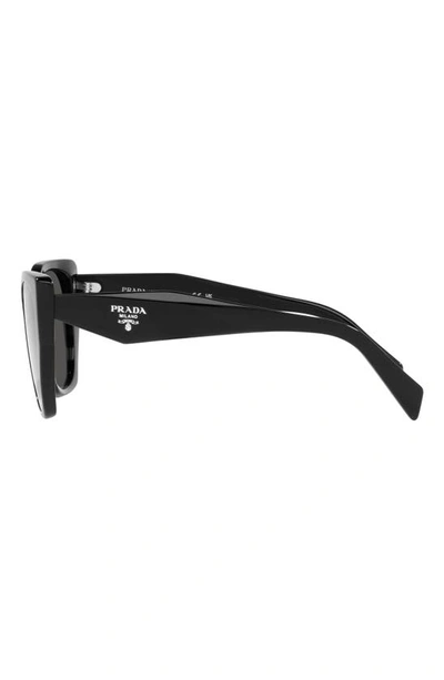 Prada 53mm Cat Eye Sunglasses In Black