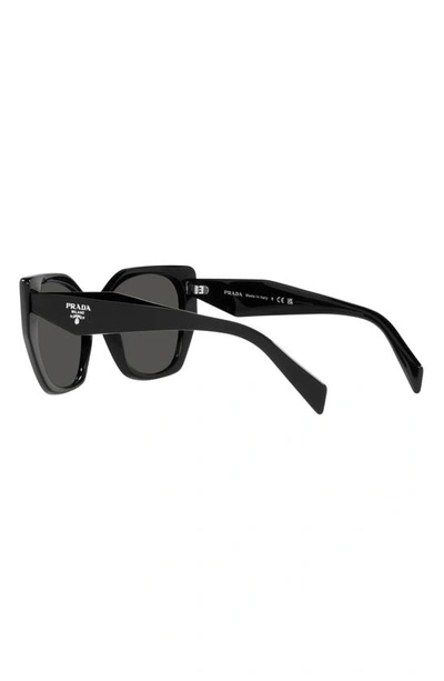 Prada 53mm Cat Eye Sunglasses In Black