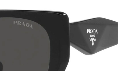 Prada 53mm Cat Eye Sunglasses In Black