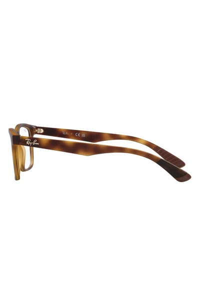 Ray Ban 55mm Square Optical Glasses In Dark Havana