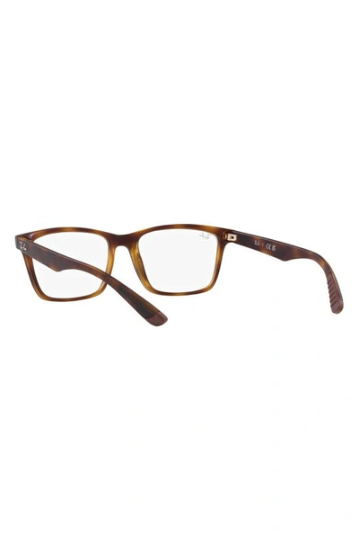 Ray Ban 55mm Square Optical Glasses In Dark Havana