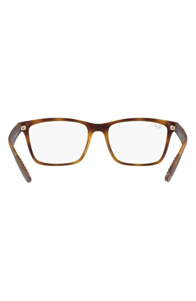 Ray Ban 55mm Square Optical Glasses In Dark Havana