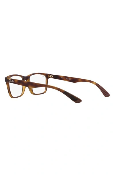 Ray Ban 55mm Square Optical Glasses In Dark Havana