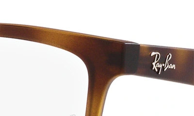 Ray Ban 55mm Square Optical Glasses In Dark Havana