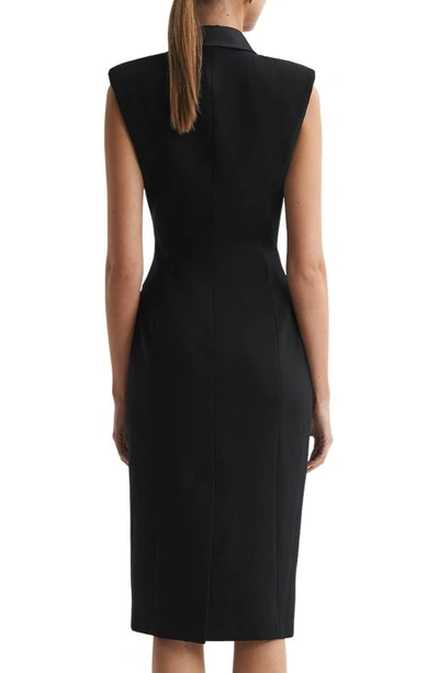 Shop Reiss Amari Sleeveless Midi Blazer Dress In Black