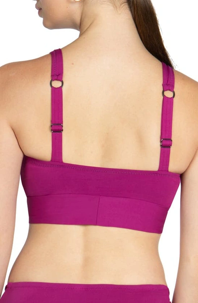 Robin Piccone Ava Knot Front Bikini Top In Acai