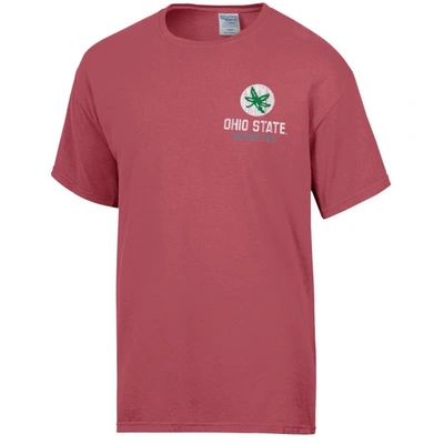 Shop Comfort Wash Scarlet Ohio State Buckeyes Vintage Logo T-shirt