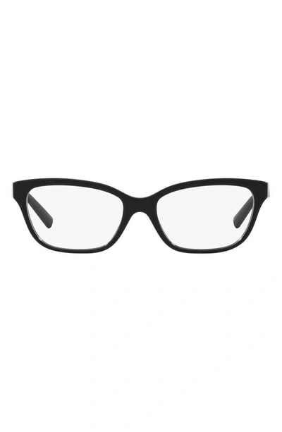 Shop Tiffany & Co 54mm Pillow Optical Glasses In Black