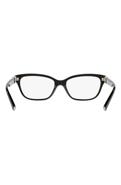 Shop Tiffany & Co 54mm Pillow Optical Glasses In Black