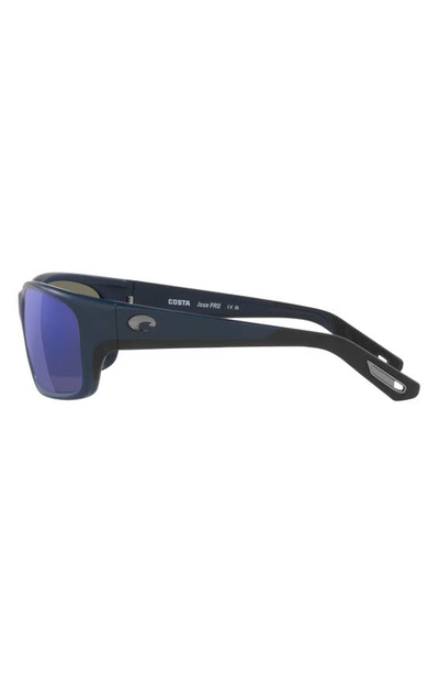 Costa Del Mar Jose Pro 62mm Polarized Oversize Rectangular Sunglasses In Blue
