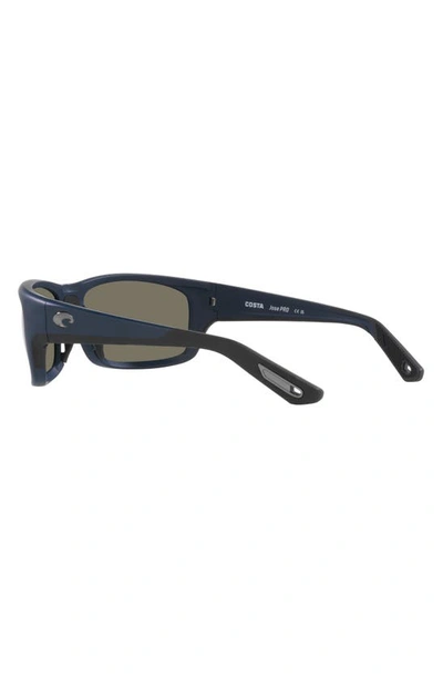Costa Del Mar Jose Pro 62mm Polarized Oversize Rectangular Sunglasses In Blue