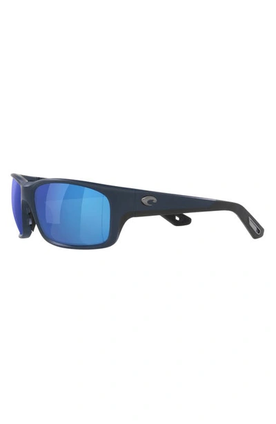 Costa Del Mar Jose Pro 62mm Polarized Oversize Rectangular Sunglasses In Blue