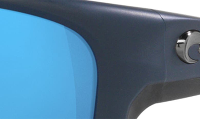 Costa Del Mar Jose Pro 62mm Polarized Oversize Rectangular Sunglasses In Blue